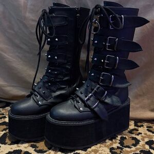 Demonia Damned 225 Black Platform Boots